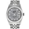 Image 2 : Rolex Mens Stainless Steel Meteorite Diamond 36MM Datejust Wristwatch