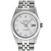 Image 2 : Rolex Mens Stainless Silver Diamond 36MM Datejust Wristwatch