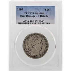 1909 Barber Half Dollar Silver Coin PCGS Fine Details