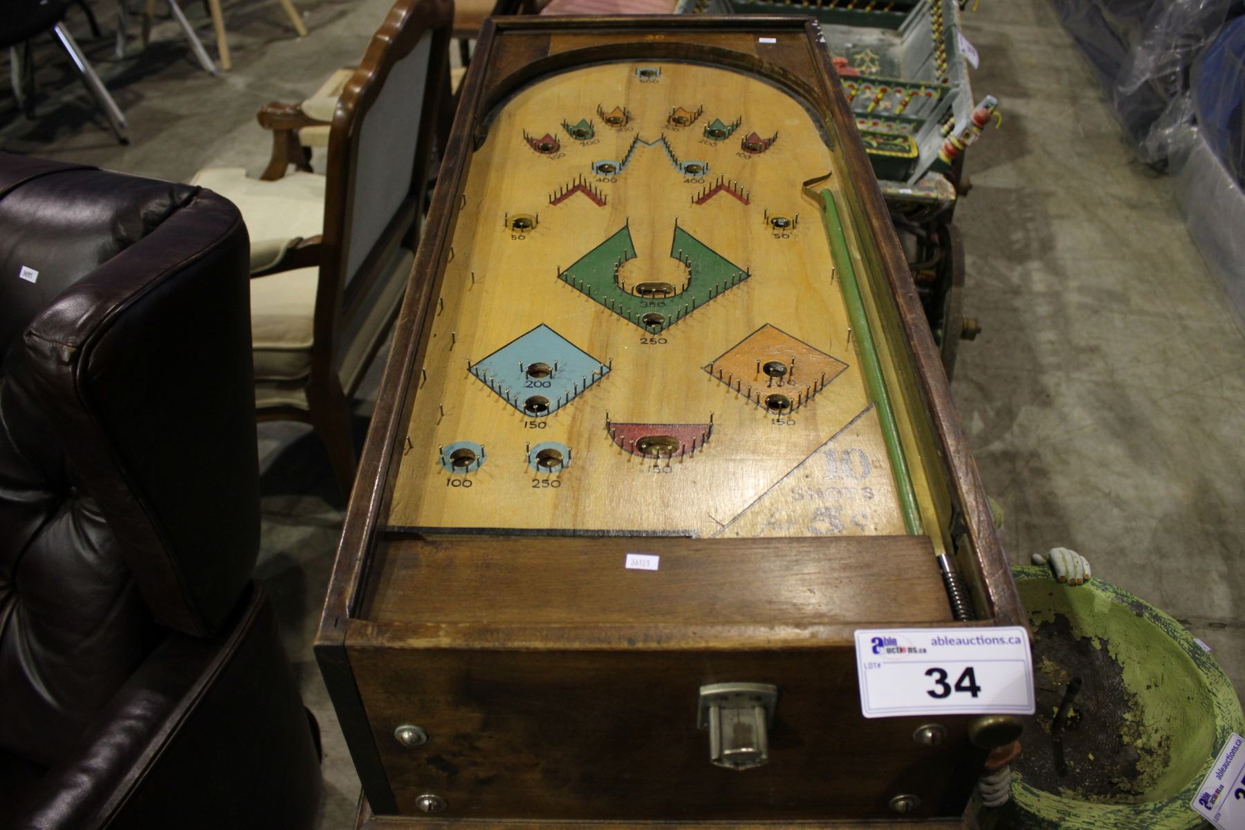 ANTIQUE WOODEN PINBALL MACHINE