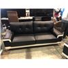 Image 2 : BRAND NEW MODERN LEATHER BLACK & WHITE SOFA, LOVESEAT & CHAIR