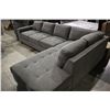 Image 2 : BRAND NEW MODERN LARGE GREY FABRIC SECTIONAL SOFA