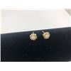Image 1 : PAIR OF 14 KT YELLOW & WHITE GOLD DIAMOND EARRINGS