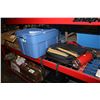 Image 2 : SHELF LOT OF ASSORTED FISHING GEAR IN TOTES AND MORE