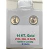 Image 2 : 14KT GOLD 2 BLACK DIAMOND(8.14CT) EARRINGS(2.3G).