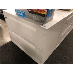 WHITE STEELCASE 2 DRAWER LATERAL FILE CABINET