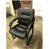 Image 2 : BLACK LEATHER SLED BASE RECEPTION CHAIRS
