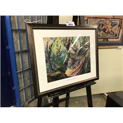 EMILY CARR FRAMED PRINT, "PATH AMONG PINES"