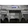 Image 2 : OVE DECOR ODESSA 60 SINGLE SINK MARBLE TOP BATHROOM VANITY - 60LX22WX34.5H"