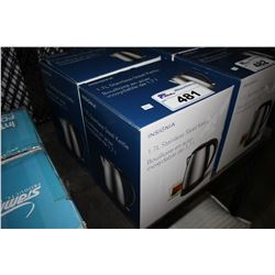 TWO INSIGNIA 1.7L STAINLESS STEEL KETTLES