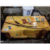 Image 2 : WOODEN TOY CHEST WITH CONTENTS, TWO BOWS, AND AMMO CRATE FILLED WITH TOYS