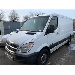 2007 DODGE SPRINTER 2500CRD, 3DR VAN, WHITE, VIN # WD0BE745X75174686