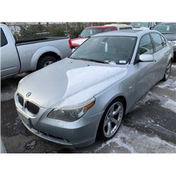 2004 BMW 545I, 4DR SEDAN, GREY, VIN # WBANB335X4B112658