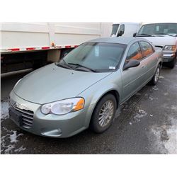 2006 CHRYSLER SEBRING, 4DR SEDAN, GREY, VIN # 1C3EL56R16N235930