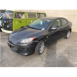 2010 MAZDA 3, BLACK, 4DRSD, GAS, AUTOMATIC, VIN#JM1BL1SF9A1238822, 17,529KMS, RD,CD,PW,CC,PL,TW,AC,