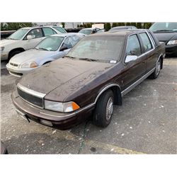 1990 CHRYSLER LEBARON, 4DR SEDAN, RED, VIN # 1C3XA5634LF840444