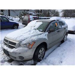 2007 DODGE CALIBER, 4DR SW, GREY, VIN # 1B3HB28C47D548062
