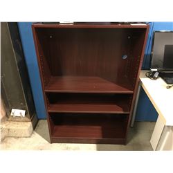 4' CHERRY FINISHED OFFICE SHELF UNIT