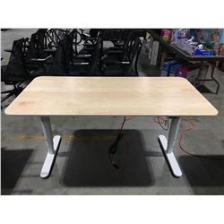 BEKANT POWER LIFT STANDING DESK 63"X31"X1/2"