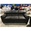 Image 2 : 2PCS CHARCOAL GREY MICRO FIBER UPHOLSTERED SOFA & LOVESEAT SET
