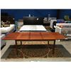 Image 1 : MIDCENTURY DANISH MODERN ROSEWOOD DINING TABLE WITH 2 DROP DOWN SIDE LEAVES MADE IN DENMARK 1970'S