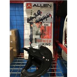 BELL BICYCLE HELMET & ALLEN PREMIERE LOCKING HITCH BIKE CARRIER