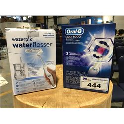 ORAL B RECHARGEABLE TOOTH BRUSH & WATER PIK WATER FLOSSER