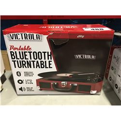 VICTROLA PORTABLE BLUETOOTH  TURN TABLE (RED)