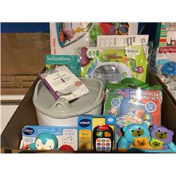 ONE BOX ASSORTED INFANT & TODDLER ITEMS