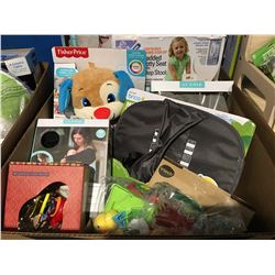 ONE BOX ASSORTED INFANT & TODDLER ITEMS