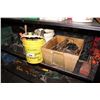 Image 2 : SHELF LOT OF ASSORTED TOOLS INCLUDING MAKITA SANDER/GRINDERS, ENGINE ANALYZER AND MORE