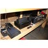 Image 2 : SHELF LOT INCLUDING ONKYO RECEIVER, PS4 WITH GAMES, SAMSUNG TV, VR HEADSET AND MORE