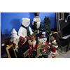 Image 2 : LARGE LOT OF CHRISTMAS ORNAMENT INCLUDING 6' NUTCRACKER, 2-3' NUTCRACKERS, 2-3' SNOWMAN