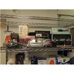 SHANY MAKE UP BOX, CRYSTAL SALT LAMP, FLAWLESS HAIR REMOVER, MAGNASONIC CLEANER, REMINGTON ROLLERS