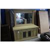 Image 1 : TRADITIONAL STYLE LIGHT WOOD SIDEBOARD WITH MIRROR
