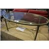 Image 1 : METAL GLASS TOP COFFEE TABLE
