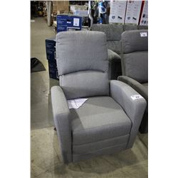 GREY FABRIC ROCKER RECLINER