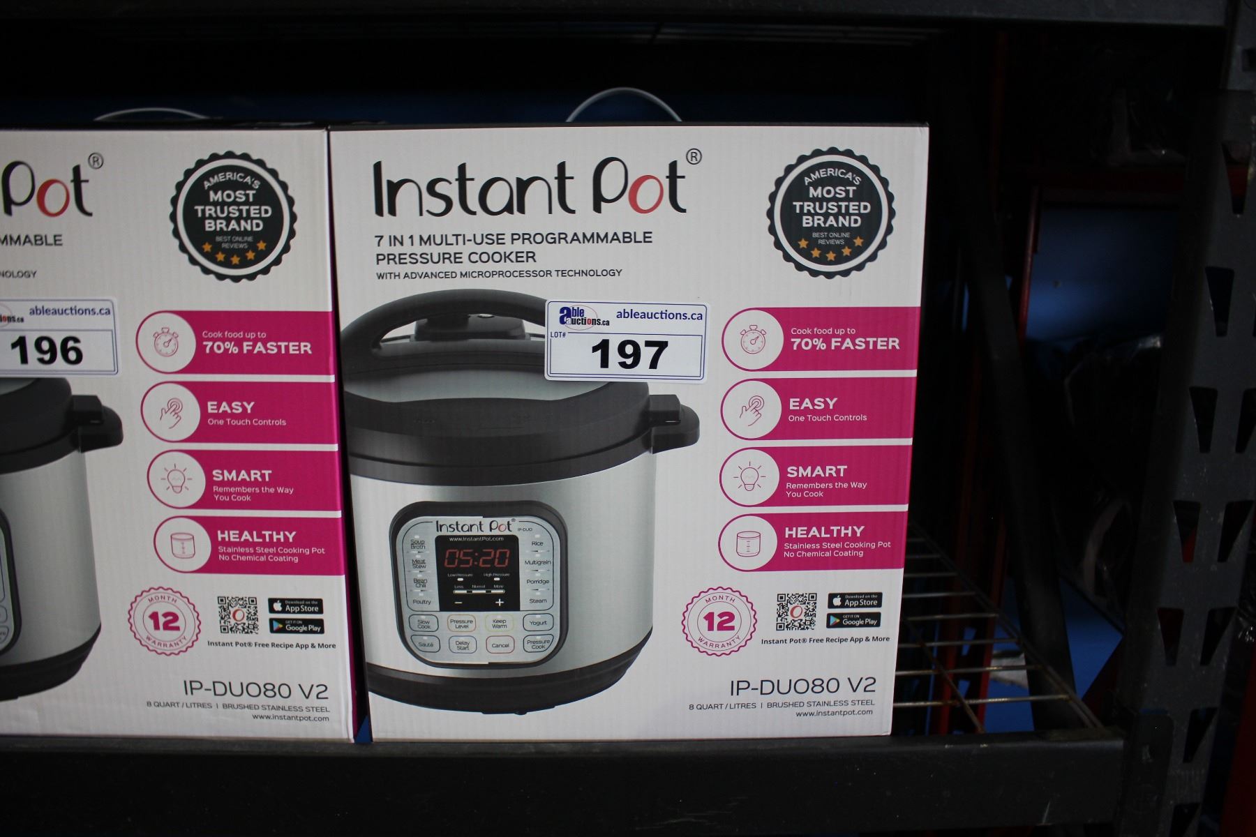 INSTANT POT 7-IN-1 MULTI-USE PROGRAMMABLE PRESSURE COOKER (IP-DUO80 V2 ...