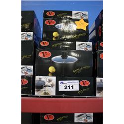 5 PIECE POT AND PAN SET INCLUDING: 11" SAUTÉ PAN, 11" & 9" FRY PANS AND SOUP POTS WITH LIDS