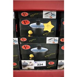 5 PIECE POT AND PAN SET INCLUDING: 11  SAUTÉ PAN, 11  & 9  FRY PANS AND SOUP POTS WITH LIDS