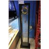 Image 1 : APPROX. 5' GLASS DISPLAY CLOCK WITH SNOWFLAKE PENDULUM