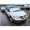 Image 2 : 2001 DODGE CARAVAN SE, 4DR SEDAN, WHITE, VIN# 1B4GP25R81B175323