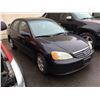 Image 2 : 2003 HONDA CIVIC SPORT, 4DR SEDAN, BLACK, VIN # 2HGES15843H920171