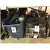 Image 2 : TIRE CHAINS, JACK STANDS, CUTTING WEDGE, MITER SAW, LEVELS & ASSORTED POWER TOOLS