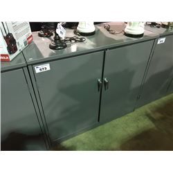 GREY 48" X 24" X 42" METAL 2 DOOR LOCKING TOOL / STORAGE CABINET