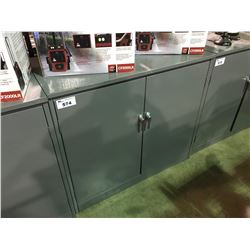 GREY 48" X 24" X 42" METAL 2 DOOR LOCKING TOOL / STORAGE CABINET