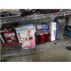 STAR WARS POP CORN POPPER, NOSTALGIA COTTON CANDY MAKER, SMALL TRASH CAN, BRITA WATER FILTER,