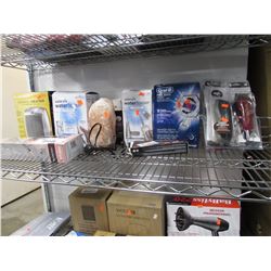 LASKO CERAMIC HEATER, WATERPIK WATER FLOSSERS, CRYSTAL SALT LAMP, HAIR SHAVER, ORAL-B PRO 3000