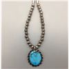 Image 2 : Turquoise and Sterling Silver Necklace