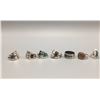 Image 1 : 7 Multi-Stone Inlay Rings